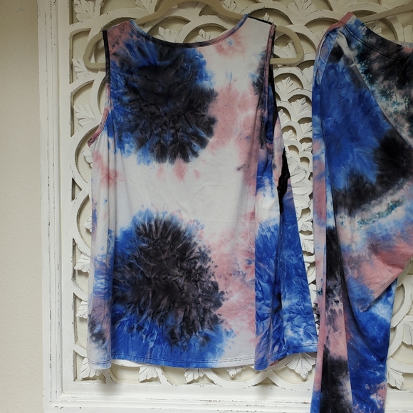 Bloomin Peachskin Tiedye Set 2XL Pants Large Top Lounge Bundle Of 2 - Picture 9 of 15